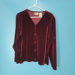 Vintage Kathy Lee Dress Velvet Shirt